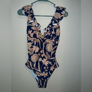 Floral Ruffle One-Piece Swimsuit